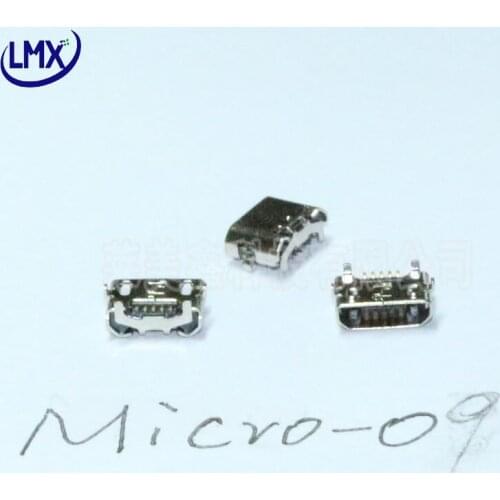 30pcs/lot Micro USB 5P Female Jack/with horn/Type B/DIP/7.2MM/5Pin USB Connector