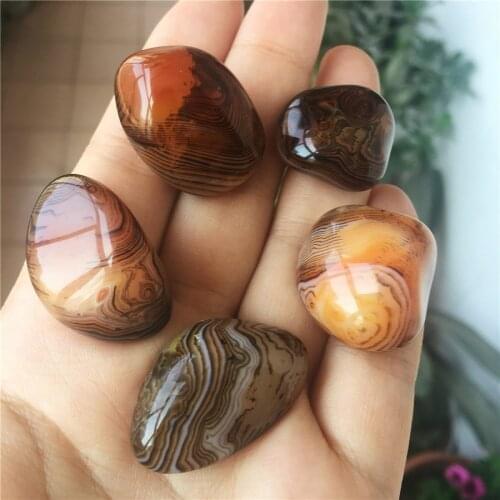 5pcs Natural sardonyx tumbled stones and minerals palm agate gemstones healing crystals for home decoration