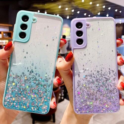 Twinkle Candy Glittering Transparent Shockproof Phone Case for Xiaomi Mi POCO X3 NFC Pro Redmi Note 10 9 Pro K40 Soft Back Cover