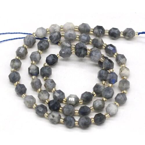 Natural Gem Stone Eagle Eye Hawk Eye Beads Faceted Loose Spacer Beads for Jewelry Making DIY Earring Bracelet Necklace Accessory
