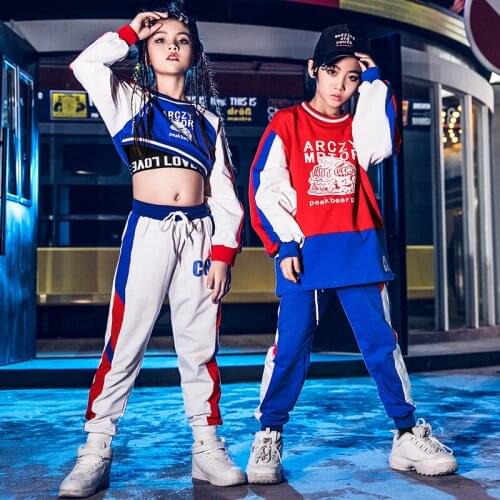 Childrens Hip Hop Dance Costume Autumn Stage Clothes Boys Girls' HipHop Pants Performance Ballroom Dance Jazz Dance Clothing