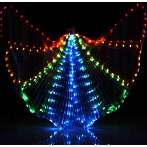 Bee-style Wings LED Luminous Dance Wings Color Butterfly Wings Dance Costume Womenperformance Props Christmas Stage