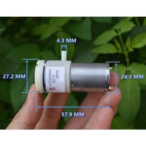 Mini 370 Air Vacuum Pump Electric DC 3V 3.7V 5V Vacuum Pump Diaphragm Breast Pump Negative Pressure Pump DIY Vacuum Machine