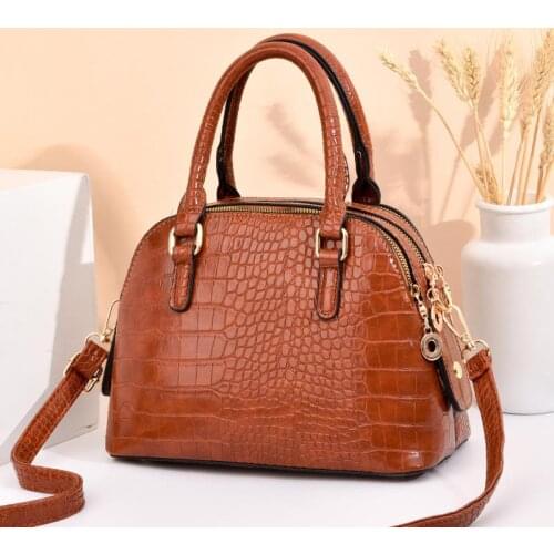 Fashion Classical Crocodile Skin Womens Handbag Leather Ladies Bags Handbag Trend Lady Handbag DL0265
