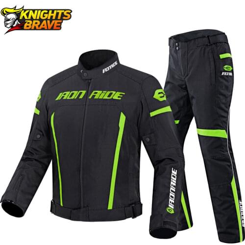 IRONRIDE Motorcycle Jacket Men Motorbike Pants Suit Riding Windproof Cold-proof Autumn Winter Moto Jacket Body Armor Clothing