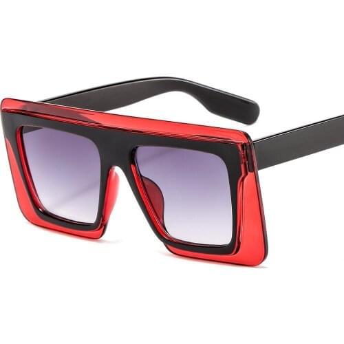 2021 New Big Frame Dazzling Color Two-color Ladies Sunglasses Fashion Men and Women Tide Spectacles