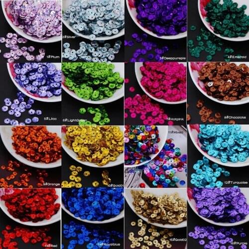 2000pcs 6mm DIY Round Cup Curved Sequins Paillettes Loose AB Sequins Beads Craft Jewelry Finding Accessories
