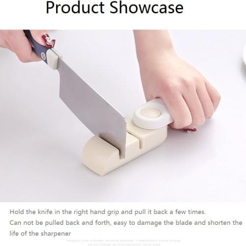 Portable Mini kitchen Knife Sharpener Kitchen Tools Accessories Creative Foldable Two-stage Camping Pocket Knife Sharpener