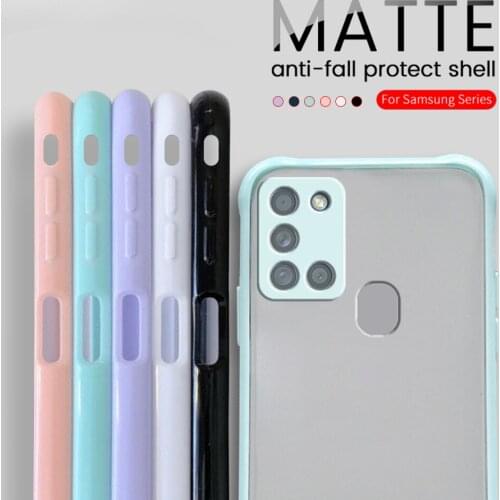 Transparent Matte Clear Case For Samsung Galaxy A71 A51 4G A41 A31 A21s A21 s A11 Note 20 Ultra Note 20 Camera Protection Cover