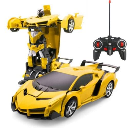 RC Car Transformation Robots Sports Vehicle Model Toys Cool Deformation Car Kids Toys Gifts for Boys Electric Remote Control Car