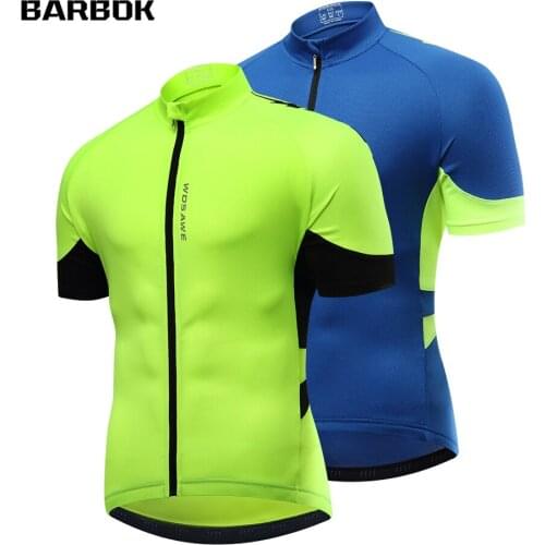 WOSAWE Mesh Breathable Cycling Jersey Road Bike Jersey Bicycle Shirts Short Sleeve Sportwear Summer Reflective Bicycle Shirt