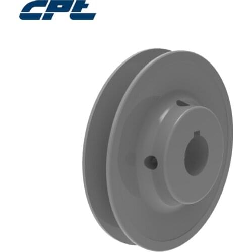 CPT BK36 v belt pulley sheave, Cast Iron, B Belt Section, 1 Groove, Bore 1/2", 5/8", 3/4", 7/8", 1", 1-1/8", 3.75"OD, BK Pulley