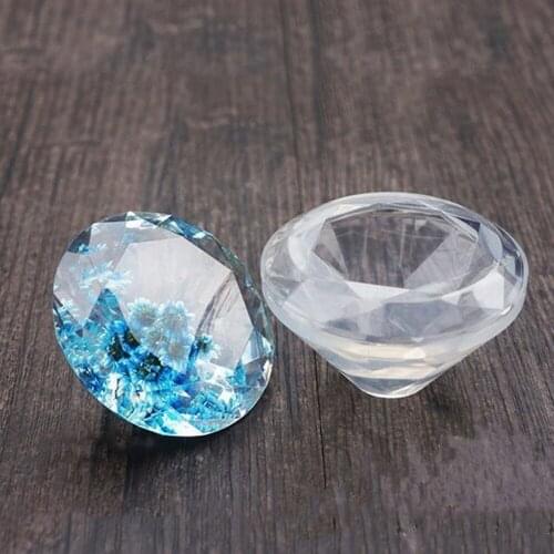 Double One Ocean Diamond Pendant DIY Silicone Mold Jewelry Making Tool,45mm 61.5mm,randomly color