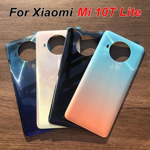 Original NEW For Xiaomi Mi 10T Lite 5G Back Glass Battery Cover Rear Housing Door Case For Xiaomi Mi 10T Lite Back Glass Panel