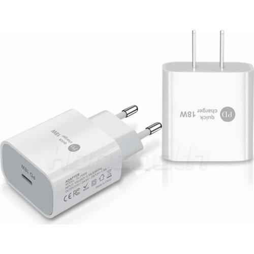 500pcs 18W PD Type c Quck Charging Wall charger USB C charger For Iphone Samsung Huawei