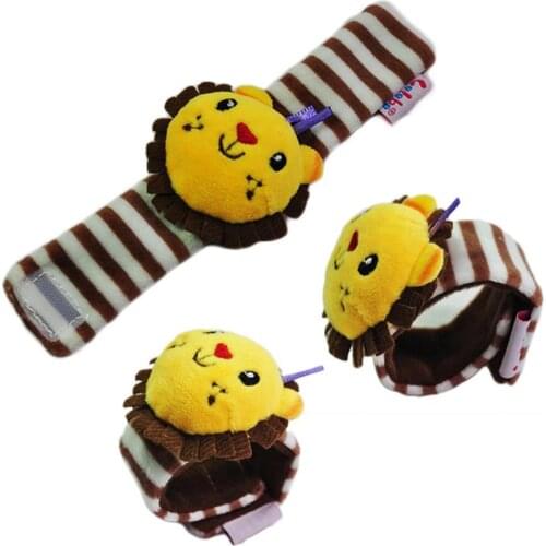 1Pc Baby Wrist Rattle Toy Plush Frog Animal Wrist Rattle Foot Finder Handbell Development Baby Toy