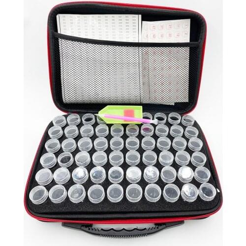 15/ 30/60/120 Bottles Diamond Painting Cross Stitch Set Accessories Box Container Diamond Storage Full Square Embroidery Mosaic