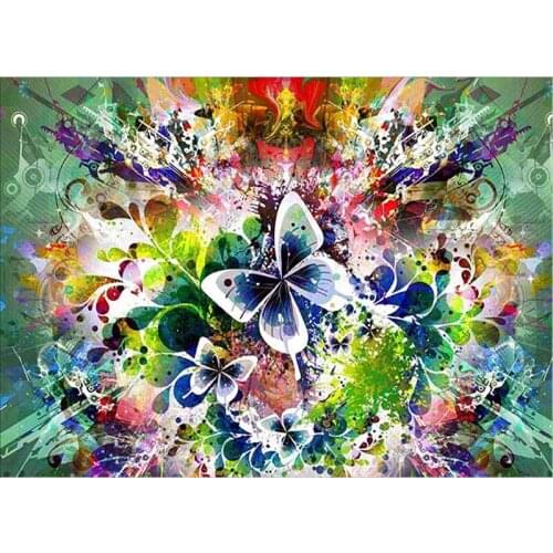 5D Diy Diamond Embroidery Round diamond Painting cross stitch kits Butterfly picture mosaic pattern Christmas New Year Gift