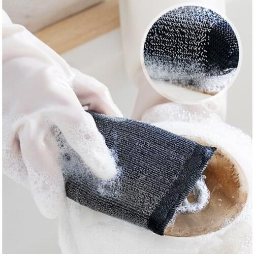 6Pcs/Set Kitchen Scrubbing Sponge Steel Wire Dish Brush Heavy Duty Non-Scratch Cleaner Scouring Pads Cleaning Tools