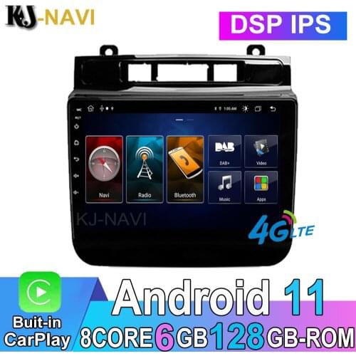 IPS DSP 6+128G Car Radio Android 11.0 For Volkswagen VW Touareg 2011-2017 CARPLAY WIFI GPS Multimedia Navigation BT No 2 DIN