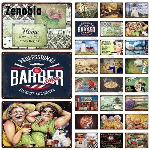 Welcome Home Vintage Metal Tin Sign Wall Stickers Sweet Home Decoration Sign Family Bless Love Garden Farm Beach Hut Wall Decor