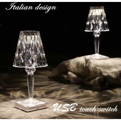 Italy Kartell rechargeable table lamp USB touch sensor bar restaurant decoration table lamp romantic night light bedside lamp