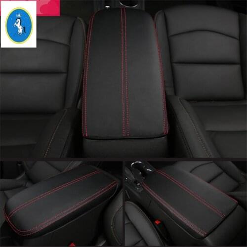 Yimaautotrims PU Leather Center Armrest Box Protection Cushion Mat Pad Cover Trim Fit For Chevrolet Equinox 2017 2018 2019 2020