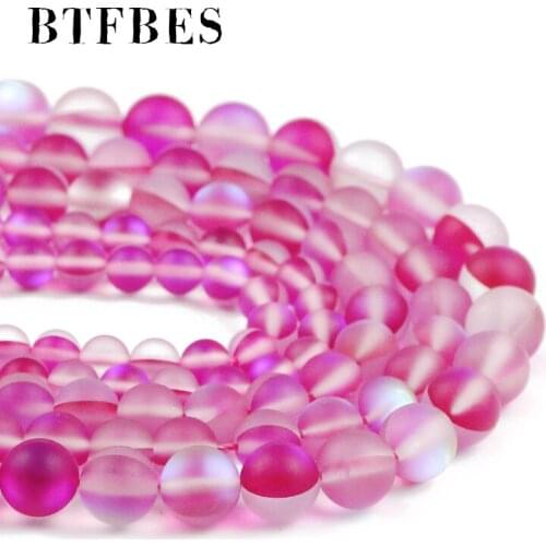 Frosted Matte Rose Red Labradorite natural Stone Round Spacer loose beads For Jewelry Making DIY Bracelet Necklace 15'' 6/8/10mm