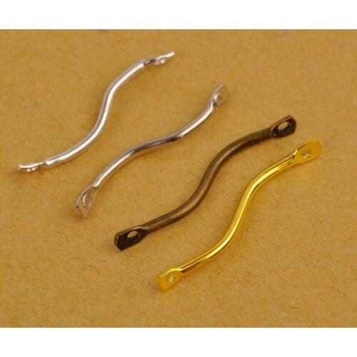 1000pcs Metal S Spacers 15 20mm Bar Shape Connectors Earring Connectors Diy Accessories For Earrings Jewelry Making Materials