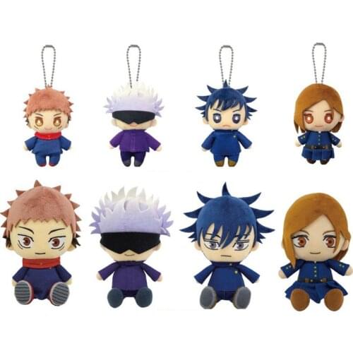 Anime Cartoon Plush Toy Jujutsu Kaisen Itadori Yuji Gojo Satoru Kugisaki Nobara Plush Doll Cute Stuffed Anime Figure Toy 6"/15cm
