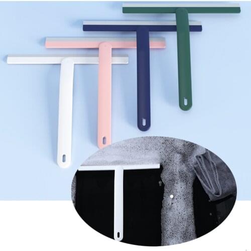 Soft Window Glass Scraper Glass Wiper Shower Squeegee Glass Cleaning Wiper Brush Cleaner Helper Household Cleaning Tool