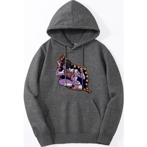 New Arrival JoJo Bizarre Adventure Japan Anime Streetwear Autumn Hip Hop Men Hoodie Sticky Fingers Bucciarati Hooded Tops