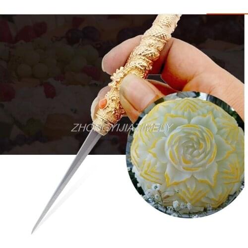 Thai fruit carving knife, Golden Dragon chef carving knife, food carving knife, fruit and vegetable carving knife, cooking knife