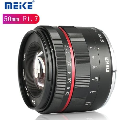Meike 50mm F1.7 Manual Focus Lens Large Aperture lens Full Frame for Sony E-mount Camera A6300 A6000 A6500 A7 A7II A7III a7r3