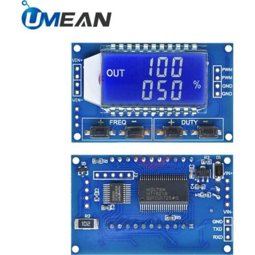 1 Channel Digital Signal Generator PWM Pulse Frequency Duty Cycle Adjustable Module LCD Display 1Hz-150Khz 3.3V-30V PWM Board