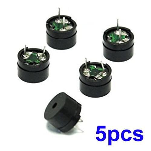 5 Pcs 5V Piezo Sounders Passive Buzzer Component For Arduino MINI Alarm Speakers