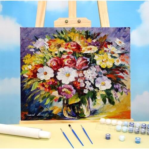 Gift Flowers DIY Paint By Numbers Set Acrylic Paints 50*70 Canvas Painting Home Decoration Crafts For Adults For Drawing Art
