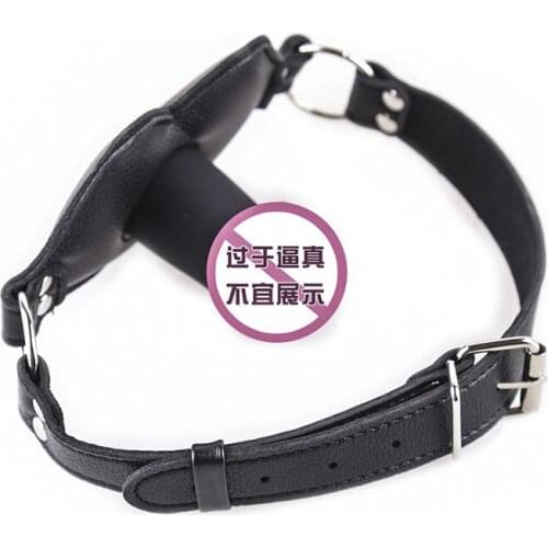 Sexy Black/Red Silicone Dildo Open Mouth Gag Plug Dildo Gag Bdsm Fetish Bondage Gag Sex Party Or Club Penis Gag Sex Toys