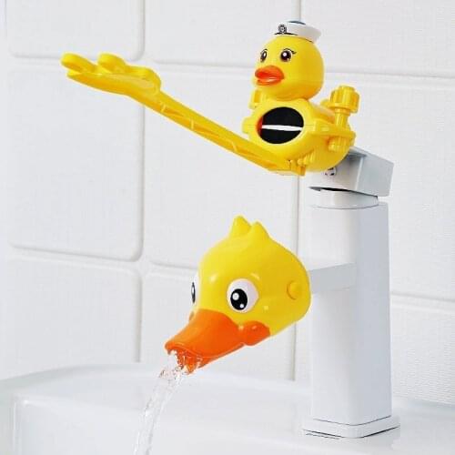 Faucet Extender Children Wash Their Hands Artifact Baby Cartoon Silica Gel Lengthen Splash Proof Tap Faucet Extender for Kids