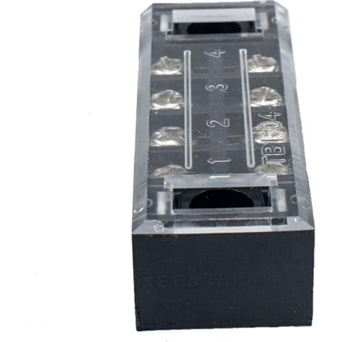 5 Sets 4P Dual Row 600V 15A Screw Terminal Strip Blocks + Jumper Barrier Strips