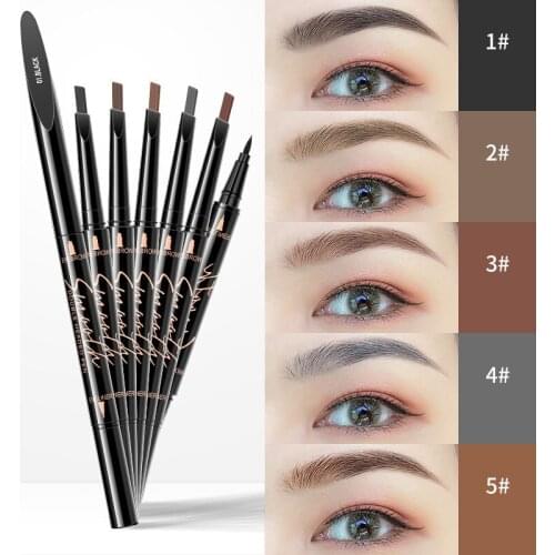 YANQINA 2in1 Eyebrow Pencil with Eye Liner Kit Waterproof Longlasting No Blooming Focallure Makeup for Girls Beauty Cosmetics
