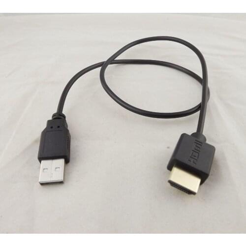 1pc 50cm HDMI Male to USB 2.0 A Male Plug Adapter Converter Connector Charger Cable