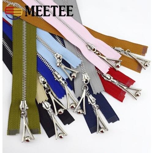 2pcs 3# 5# Metal Zippers for Bags Purse Shoes Coat DIY Garment Sewing Zip Accessory Close-End 20/30cm Open-End 40/50/60/70cm