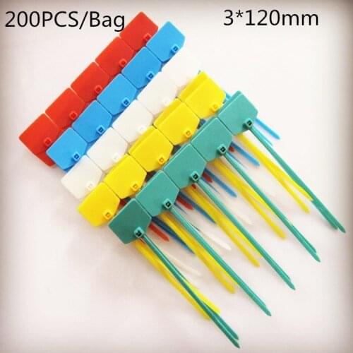 200PCS High quality Free 3*120mm Network cable identification Mark Signs ties Nylon straps label tag tie