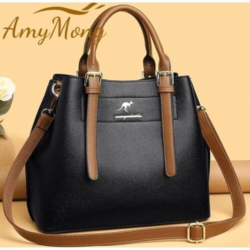 2021 Simple Female luxury Bag Designer Handbag Genuine Large Capacity Casual Tote Bag Leather Shoulder Crossbody Bags for Women
