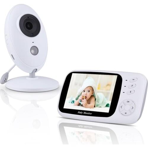 3.5 Inch Wireless Video Camera Baby caregiver LCD Night Vision Built-in Lullabies With uilt-in microphone Two-Way Intercom 360 D