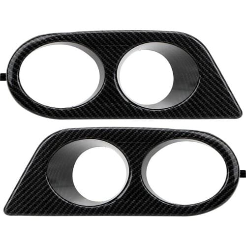 1 Pair Car Fog Light Covers Dual Hole Surround Air Duct Front Bumper Fiber/Black Plastic Car styling For BMW E46 M3 2001-2006