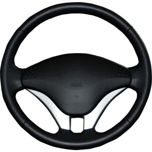 Genuine Leather car steering wheel Cover for Mitsubishi Pajero 2008 2009 2010 2011 V73 2011 L200/Steering-Wheel Handlebar Braid