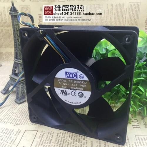 For AVC 12038 12V 2.5A Double Ball Bearing 12cm Violent Fan Ds12038b12u