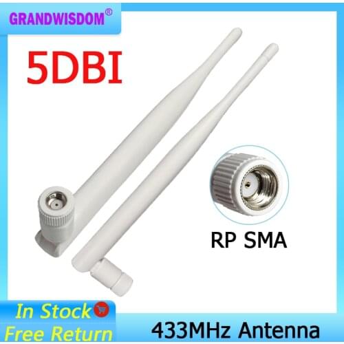 433Mhz Antenna 5dbi GSM 433 mhz RP-SMA Connector Rubber waterproof directional antenne wireless Receiver for Lorawan